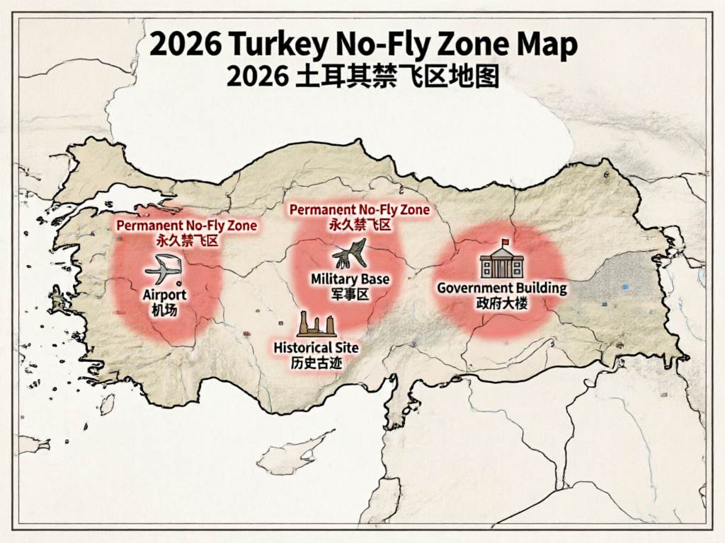 Turkey No‑Fly Zones Map 2026